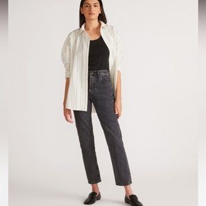 Everlane black wash 90s cheeky straight leg ankle jeans size 27 like new